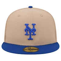 Men's New Era Khaki York Mets 59FIFTY Fitted Hat