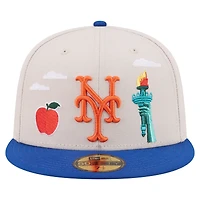 Men's New Era  Khaki York Mets City Icon 59FIFTY Fitted Hat