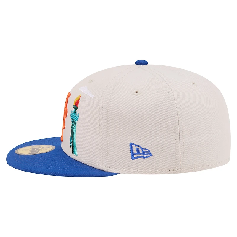 Men's New Era  Khaki York Mets City Icon 59FIFTY Fitted Hat