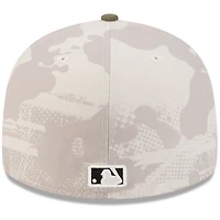 Men's New Era Light Beige/Olive York Mets 2025 Armed Forces Day 59FIFTY Fitted Hat