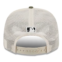 Men's New Era Light Beige/Olive New York Mets 2025 Armed Forces Day 9SEVENTY Stretch-Snap Hat