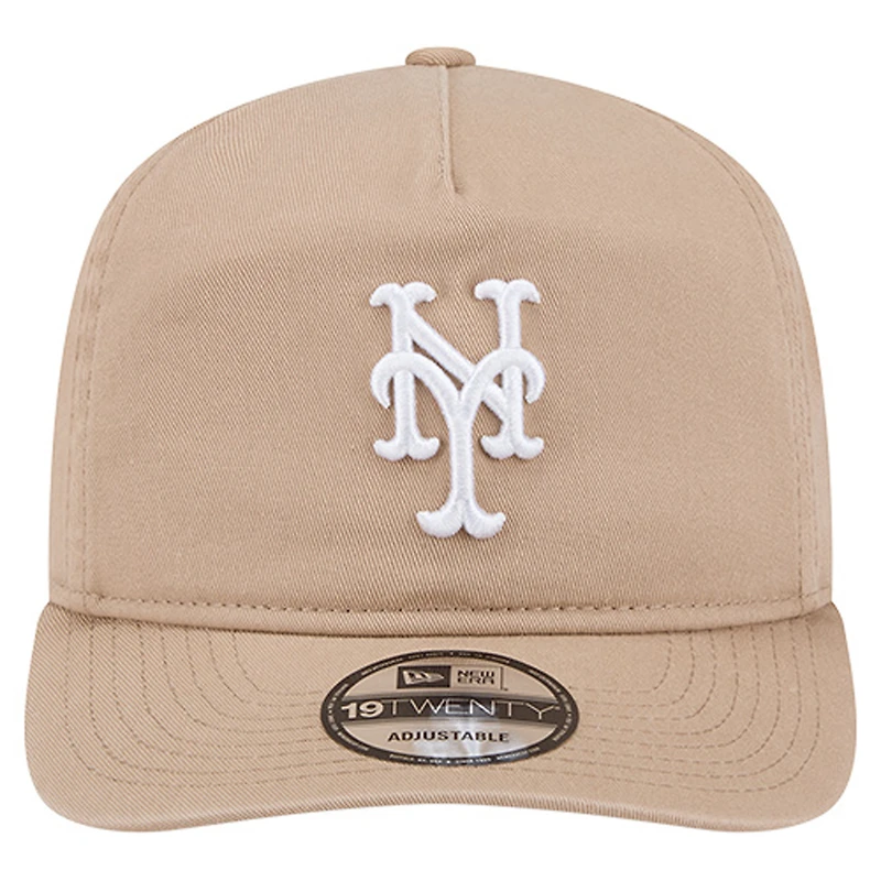 Casquette ajustable New Era beige clair New York Mets Cam 19TWENTY pour homme
