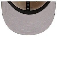Men's New Era Light Beige York Mets Two-Tone Embroidered Visor 59FIFTY Fitted Hat