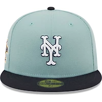 Casquette ajustée New Era York Mets Beach Kiss 59FIFTY bleu clair/bleu marine pour homme