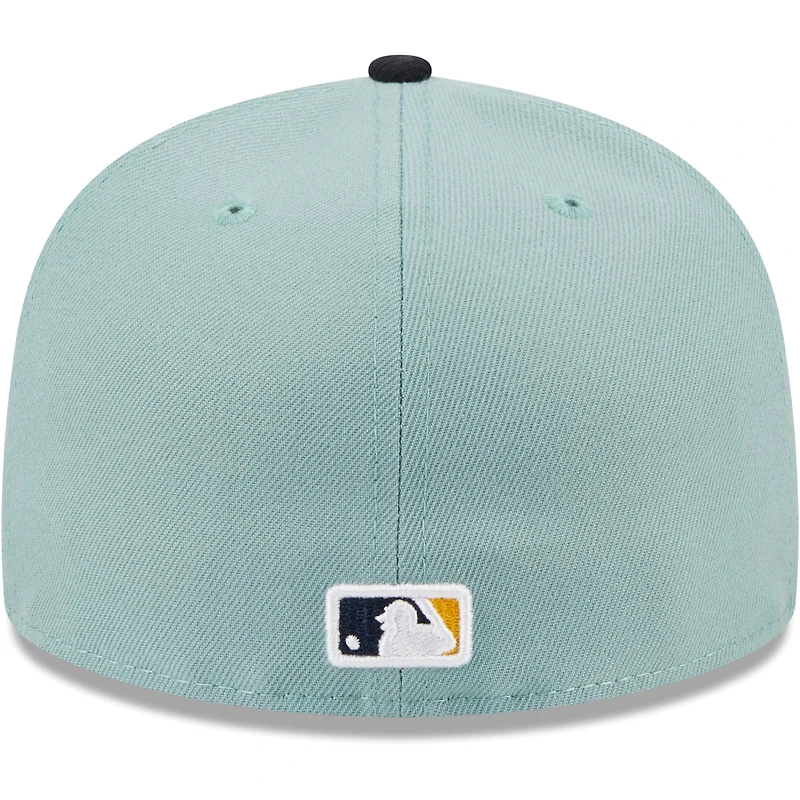 Casquette ajustée New Era York Mets Beach Kiss 59FIFTY bleu clair/bleu marine pour homme