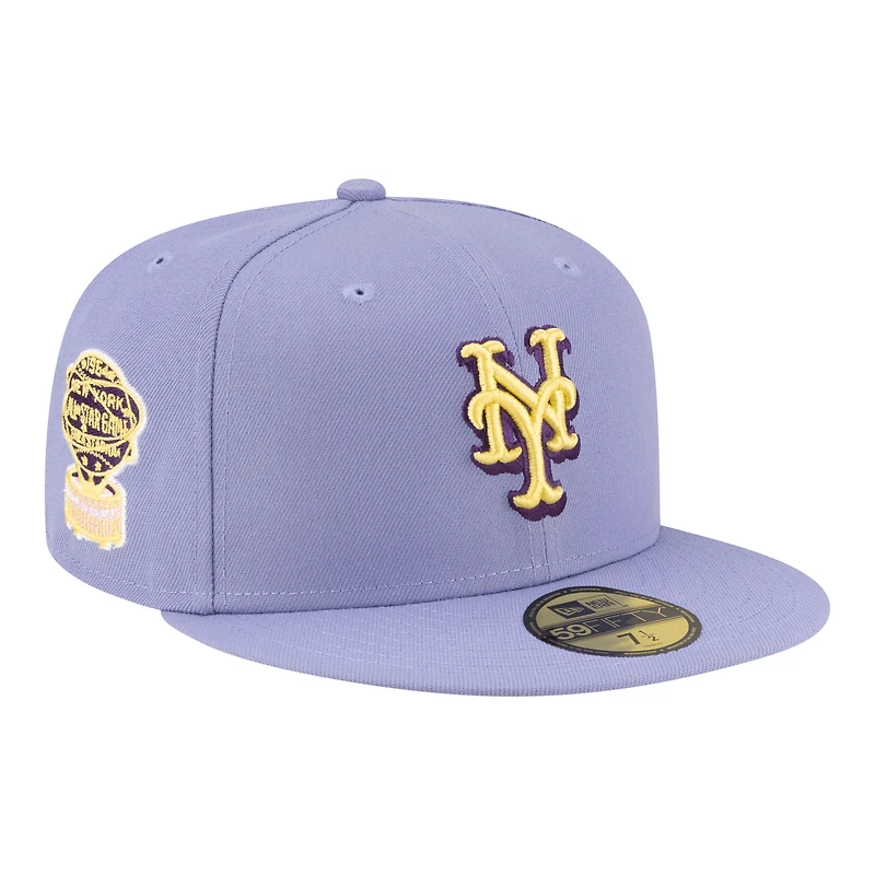 Men's New Era Light Purple York Mets Lavender Bloom 59FIFTY Fitted Hat