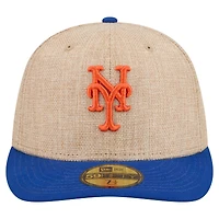 Men's New Era  Natural/Royal York Mets Twine 59FIFTY Fitted Hat