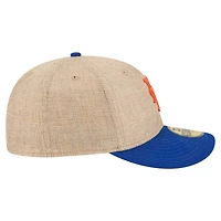 Men's New Era  Natural/Royal York Mets Twine 59FIFTY Fitted Hat