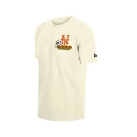 T-shirt naturel New Era York Mets Dia de los Muertos Sugar Skull pour hommes