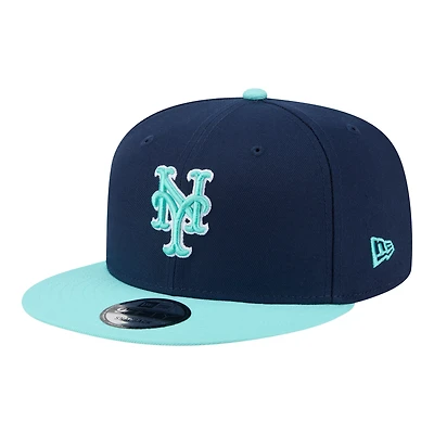 Men's New Era Turquoise/Charcoal York Mets Two-Tone Color Pack 9FIFTY Snapback Hat