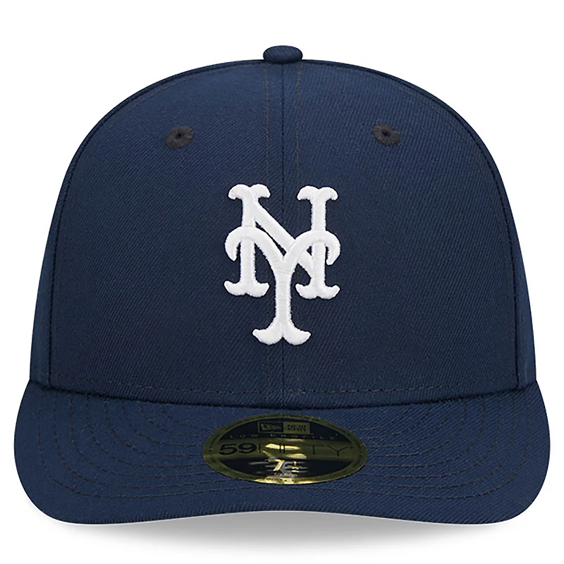 Casquette ajustée 59FIFTY pour homme New York Mets Oceanside à profil bas bleu marine Era