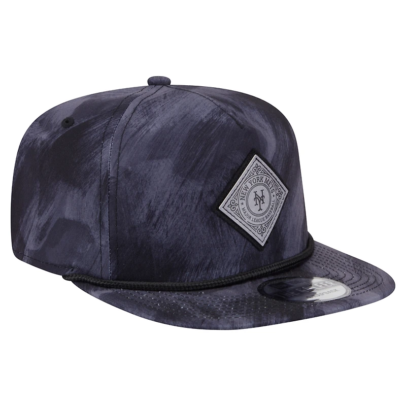Casquette de golf à visière snapback New Era bleu marine New York Mets pour homme