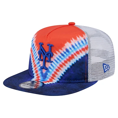 Casquette ajustable New Era New York Mets Tie-Dye Golfer Trucker pour homme