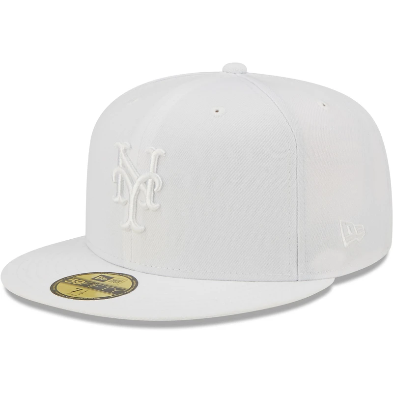 Men's New Era York Mets White on 59FIFTY Fitted Hat
