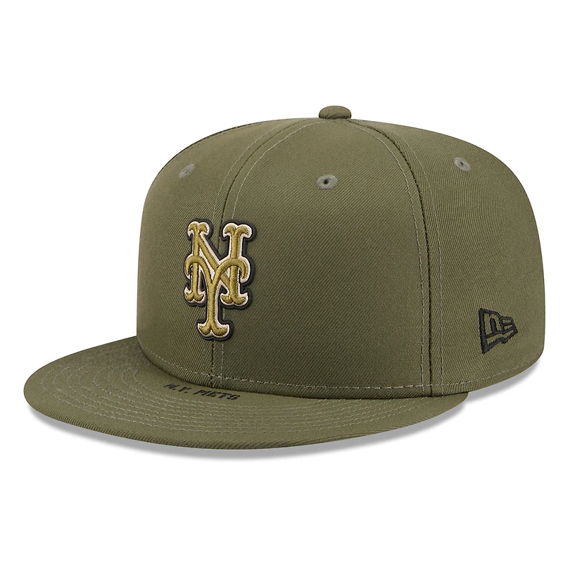 Casquette ajustée New Era Olive York Mets 2026 Journée des forces armées 59FIFTY pour homme