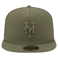 Casquette ajustée A-Frame 59FIFTY olive New Era pour homme