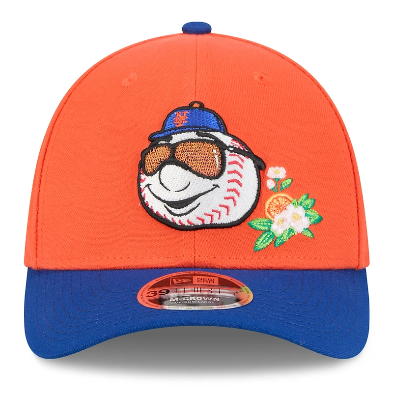 Men's New Era  Orange/Royal York Mets 2026 Spring Training M-Crown 39THIRTY Flex Hat