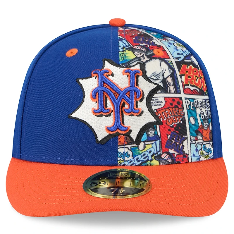Men's New Era Royal/Orange York Mets 2025 MLB Diamond Hero Edition Low Profile 59FIFTY Fitted Hat