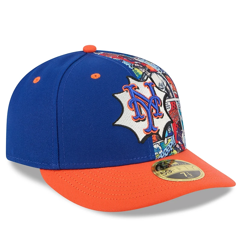 Men's New Era Royal/Orange York Mets 2025 MLB Diamond Hero Edition Low Profile 59FIFTY Fitted Hat