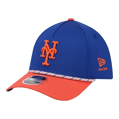 Men's New Era Royal/Orange York Mets Rope M-Crown A-Frame 39THIRTY Flex Hat