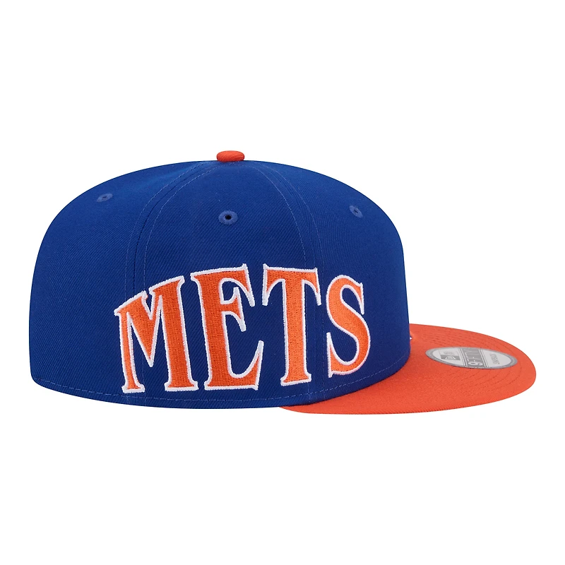Men's New Era Royal/Orange New York Mets Stretched Two-Tone 9FIFTY Adjustable Hat