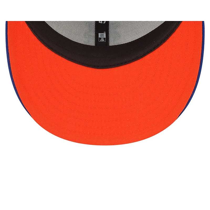 Casquette ajustée 59FIFTY pour entraînement au bâton sur le terrain des New York Mets 2023 de Era, bleu roi/blanc