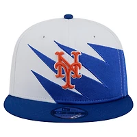 Casquette Snapback New Era Jagged 9FIFTY pour homme, bleu royal/blanc, New York Mets