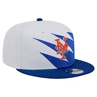 Casquette Snapback New Era Jagged 9FIFTY pour homme, bleu royal/blanc, New York Mets