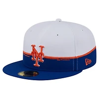Men's New Era  Royal/White York Mets Paint Stroke 59FIFTY Fitted Hat