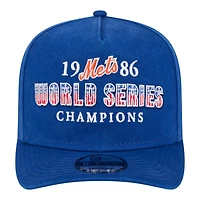 Men's New Era Royal New York Mets 1986 World Series Champions Throwback 9FIFTY A-Frame Snapback Hat