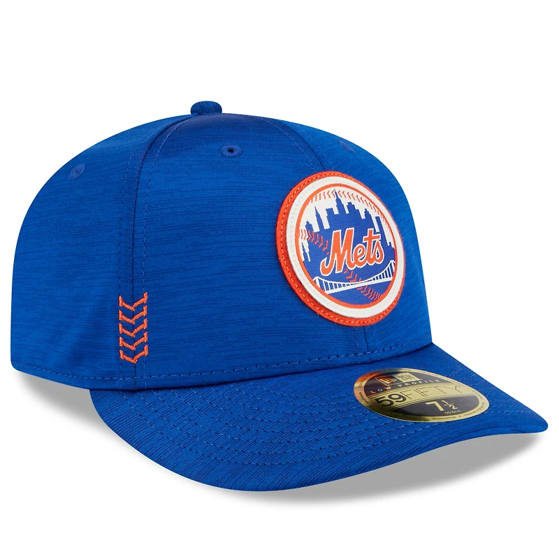 Casquette ajustée 59FIFTY Royal New York Mets 2024 Clubhouse Low Profile pour homme