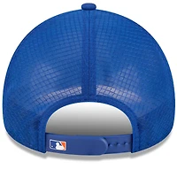 Men's New Era Royal New York Mets 2026 Batting Practice Apex 9FORTY Adjustable Trucker Hat