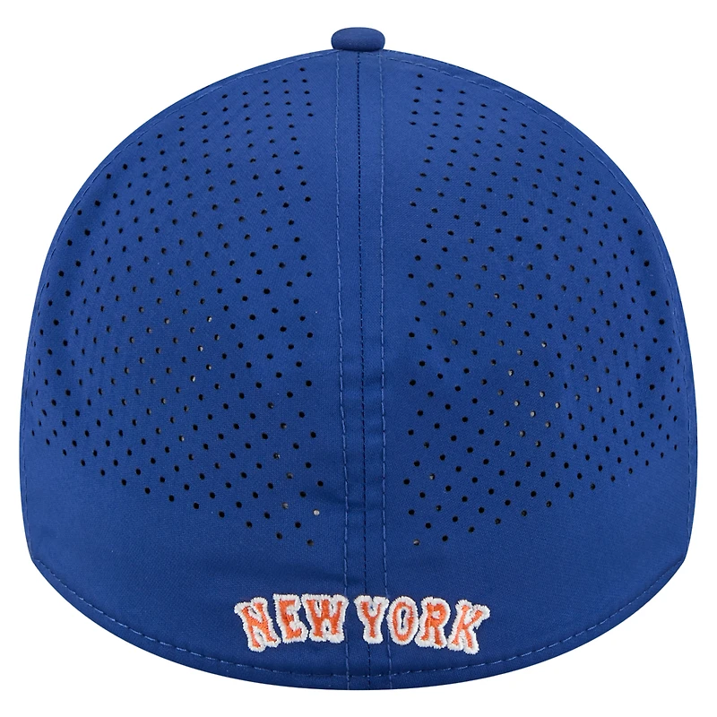 Casquette New Era Royal York Mets 39THIRTY A-Frame perforée Flex pour homme