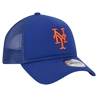 Men's New Era Royal New York Mets 9FORTY A-Frame Trucker Adjustable Hat