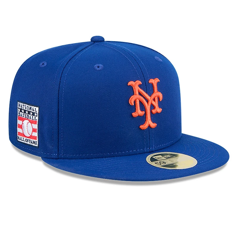 Casquette ajustée 59FIFTY pour homme New Era Royal York Mets Baseball Hall of Fame