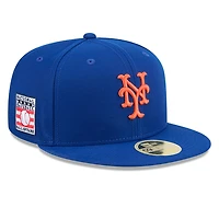 Casquette ajustée 59FIFTY pour homme New Era Royal York Mets Baseball Hall of Fame