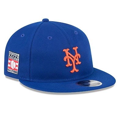 Casquette ajustable New Era Royal York Mets pour homme, modèle 9FIFTY, style rétro, avec couronne, Hall of Fame