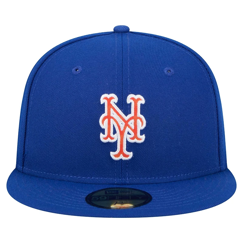 Casquette ajustée à damier New Era Royal York Mets 59FIFTY pour homme
