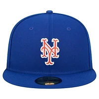 Casquette ajustée à damier New Era Royal York Mets 59FIFTY pour homme