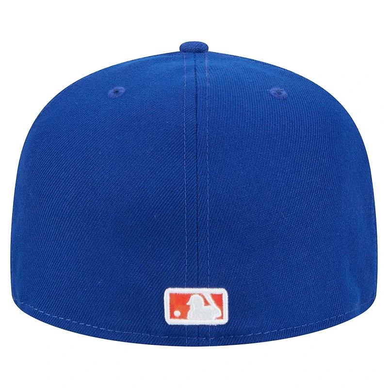 Casquette ajustée à damier New Era Royal York Mets 59FIFTY pour homme