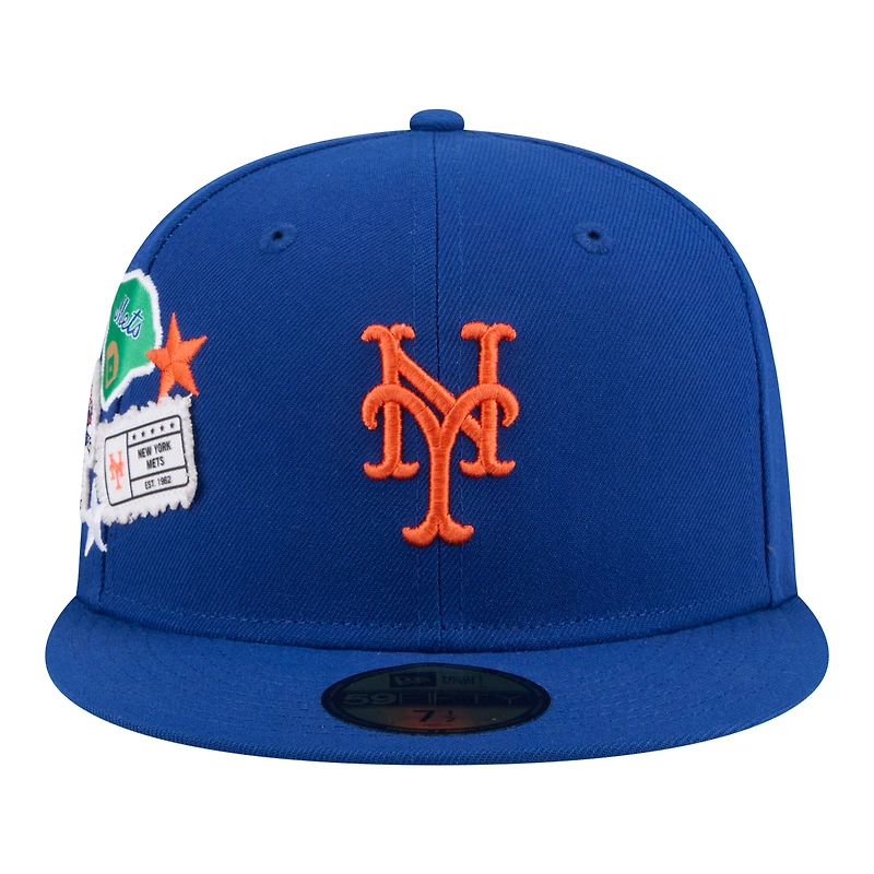 Men's New Era Royal York Mets City Patch 59FIFTY Fitted Hat