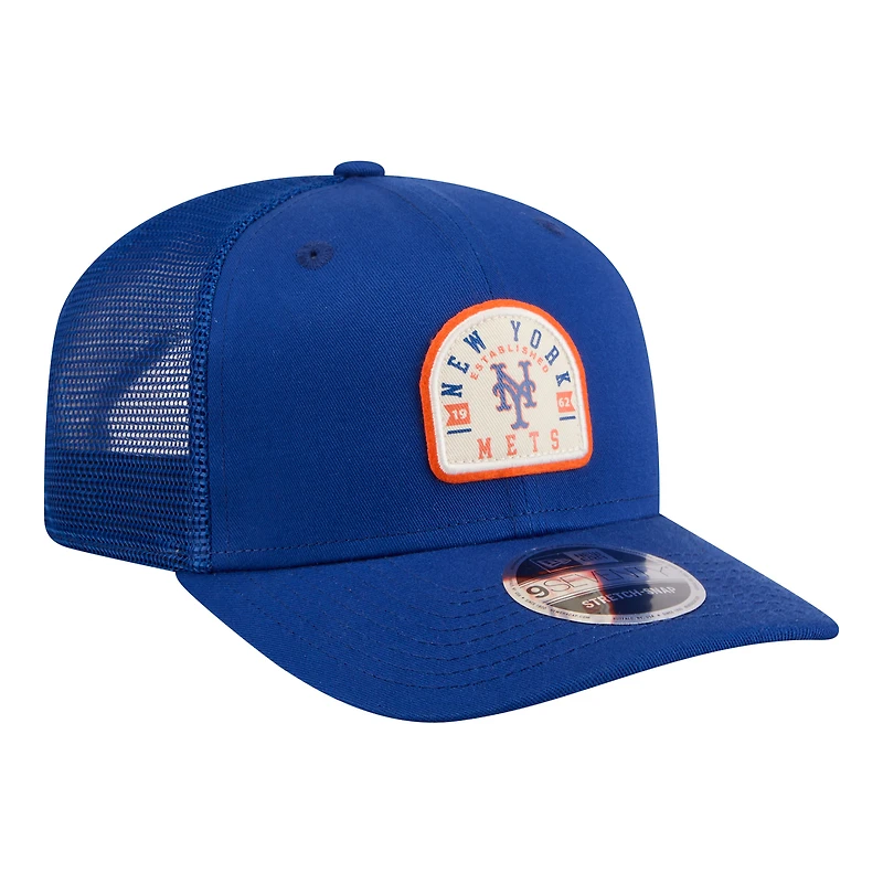 Casquette trucker ajustable New Era Royal New York Mets Contest 9SEVENTY pour homme