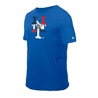 T-shirt New Era Royal York Mets pour homme avec logo drapeau de la République dominicaine