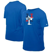 T-shirt New Era Royal York Mets pour homme avec logo drapeau de la République dominicaine