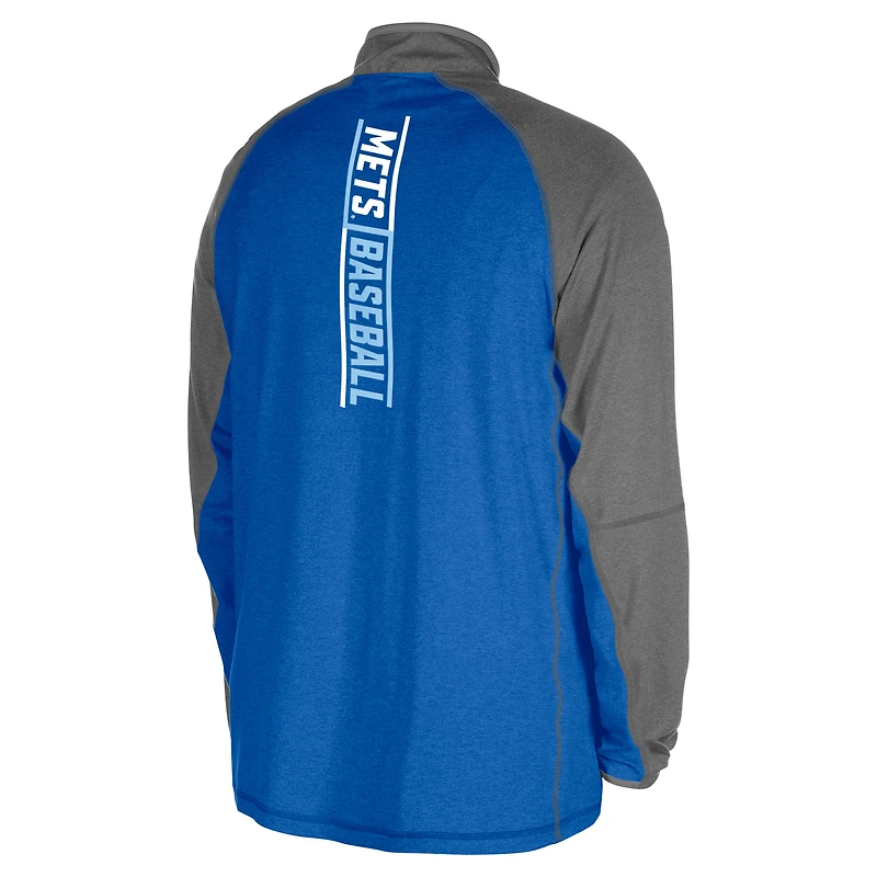 Haut raglan à quart de zip New Era Royal York Mets pour hommes