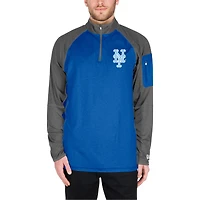 Haut raglan à quart de zip New Era Royal York Mets pour hommes