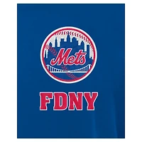 T-shirt brodé New Era Royal York Mets FDNY pour homme