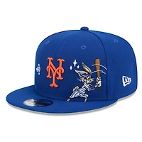 Men's New Era Royal New York Mets Looney Tunes Bugs Bunny 9FIFTY Snapback Hat