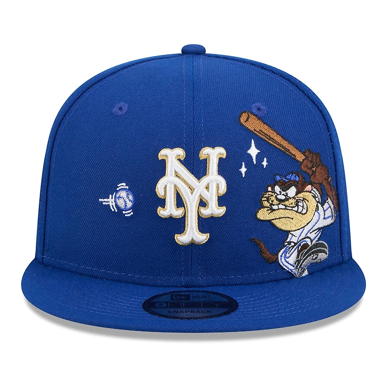 Men's New Era Royal New York Mets Looney Tunes Tasmanian Devil 9FIFTY Snapback Hat