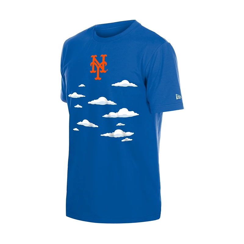T-shirt homme New Era Royal York Mets MLB x Simpsons 2026 Collab Clouds